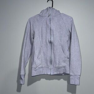 Lululemon Full-Zip Scuba, Size 8, extremely light purple
